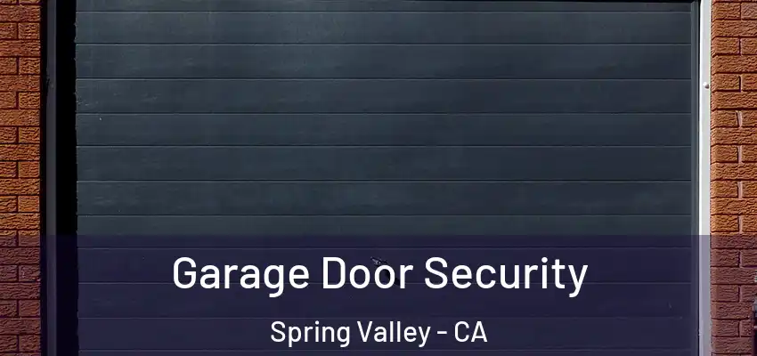 Garage Door Security Spring Valley - CA